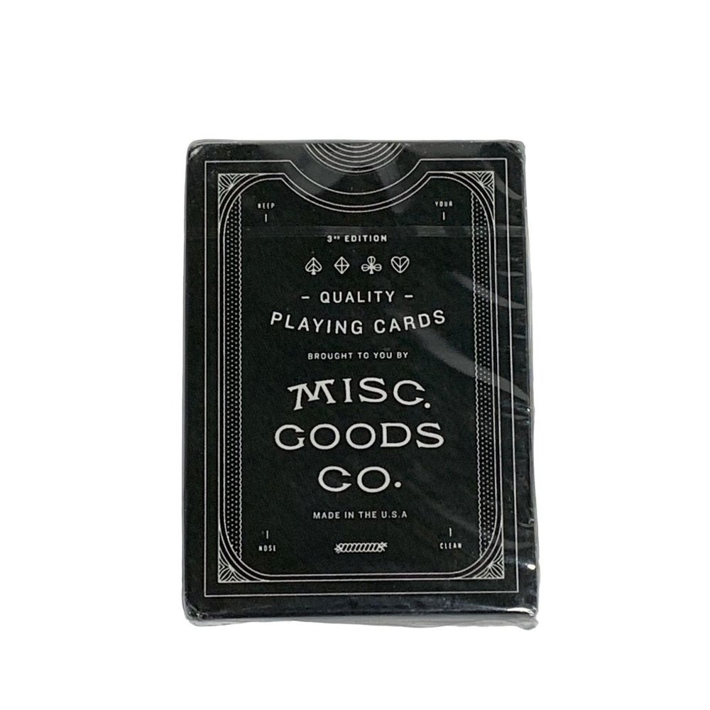 2012 Misc. Goods‎ Co. 3rd Edition Black Deck of Playing Cards NEW! USPCC